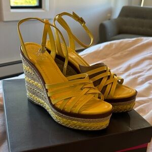 Vince Camuto Sunny Yellow Wedge Sandals